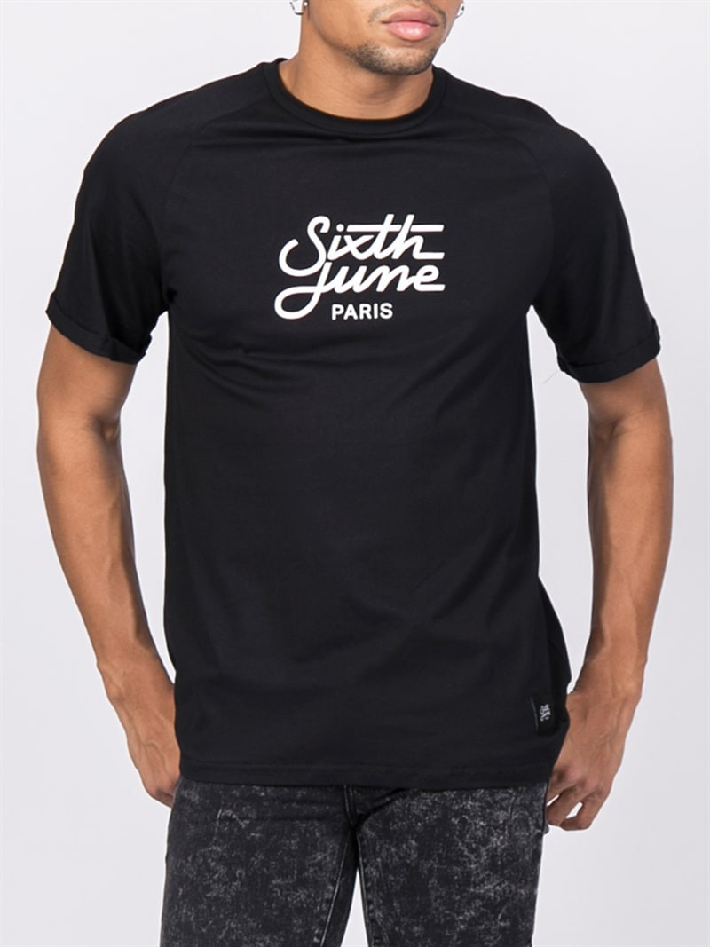 Raglan Logo Tee Black