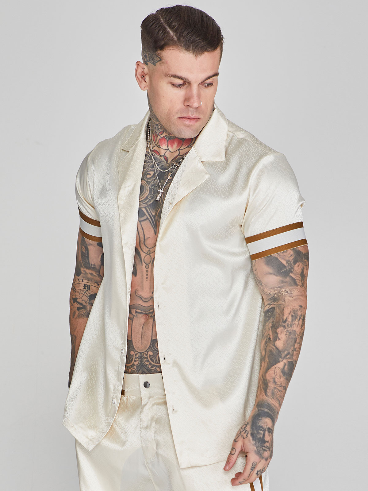 Satin Resort Shirt Ecru