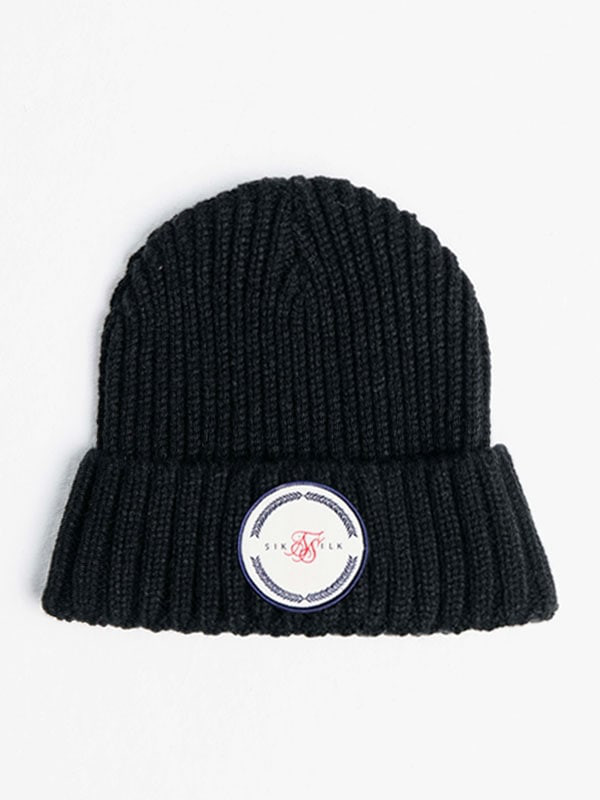 Rib Cuff Beanie Black