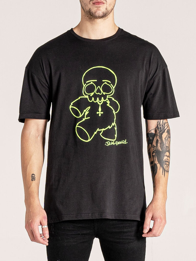 Original Sin Bear Print Tee Black