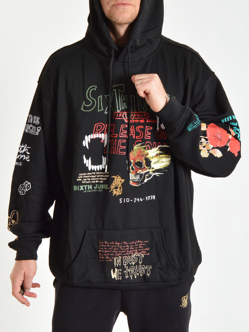 Graffiti Hoodie Black