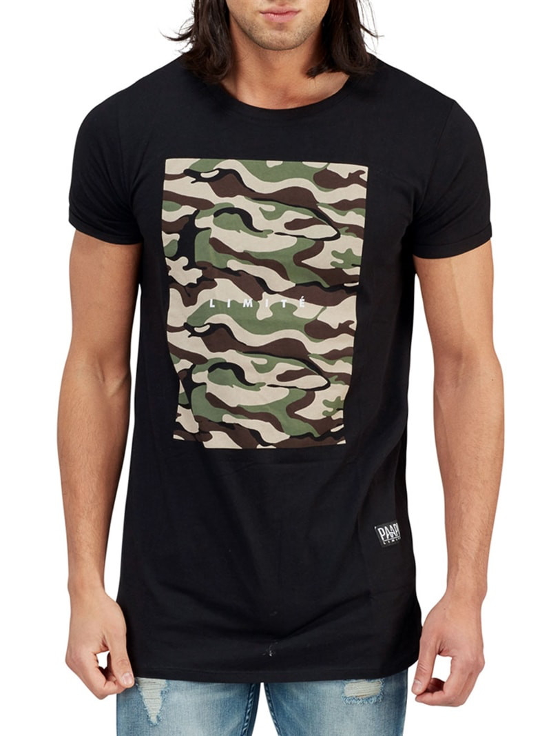 Camo Box Tee Black