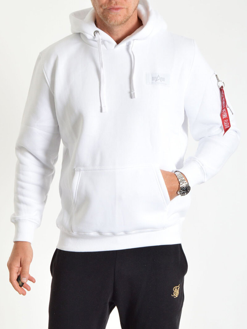 Back Print Hoody White