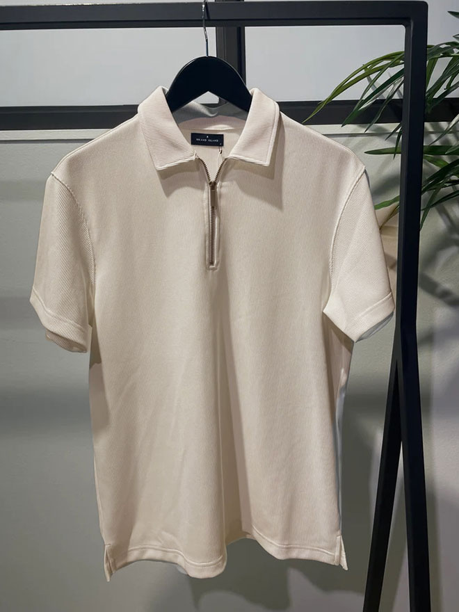 Alonzo Zip Polo Sand