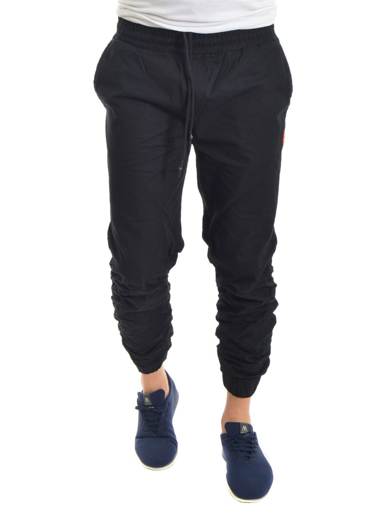 Nine Zero Stacked Jogger Black