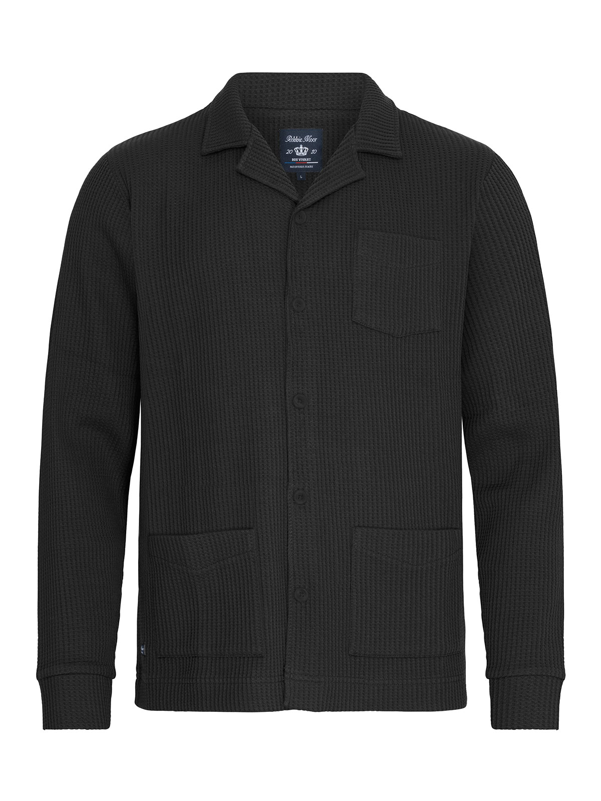 Charlie Waffle Shirt Black