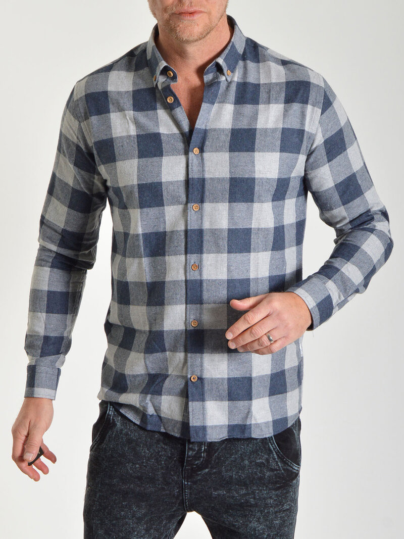 Johan Flannel Check Light Grey