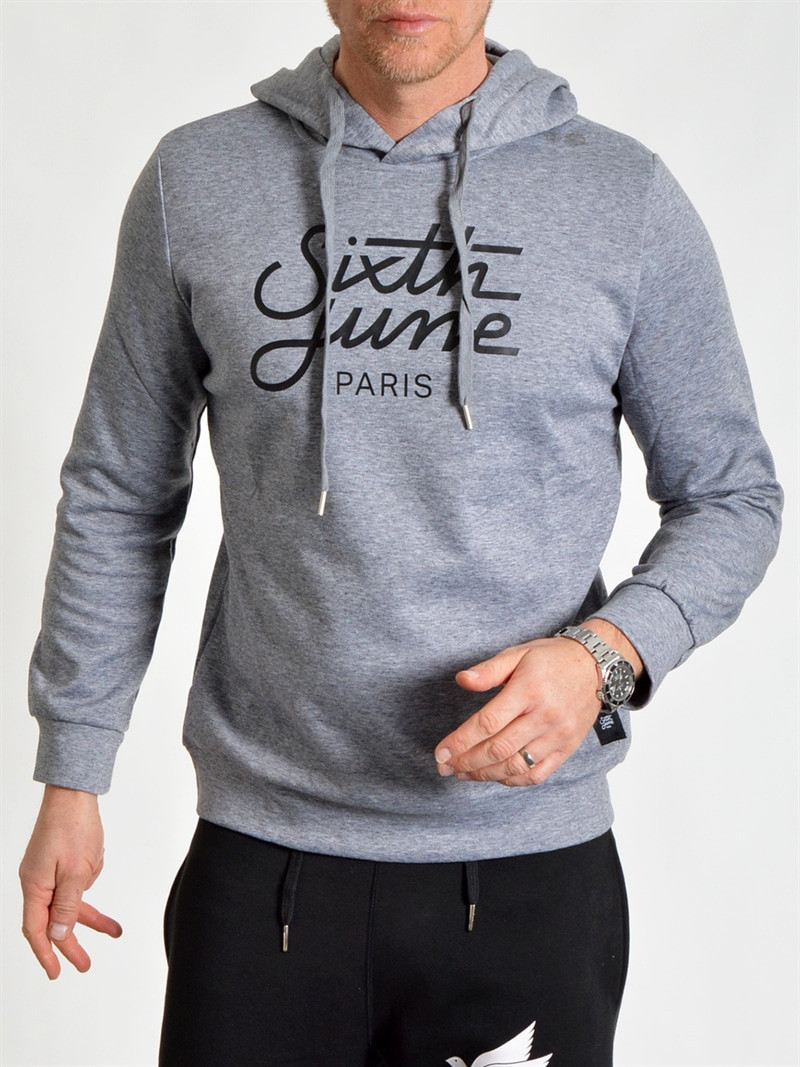 Sixth Logo Hoodie Grey