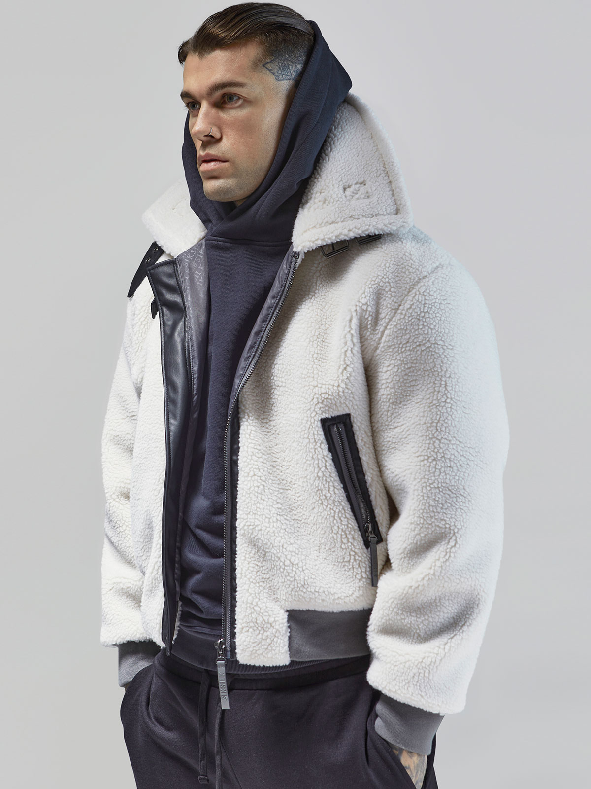 Teddy Sherpa Jacket Ecru