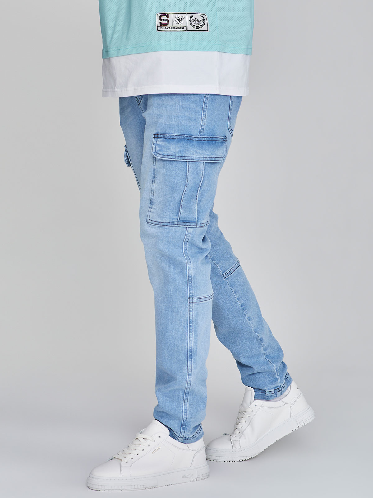 Cargo Jeans Mid Blue (M)