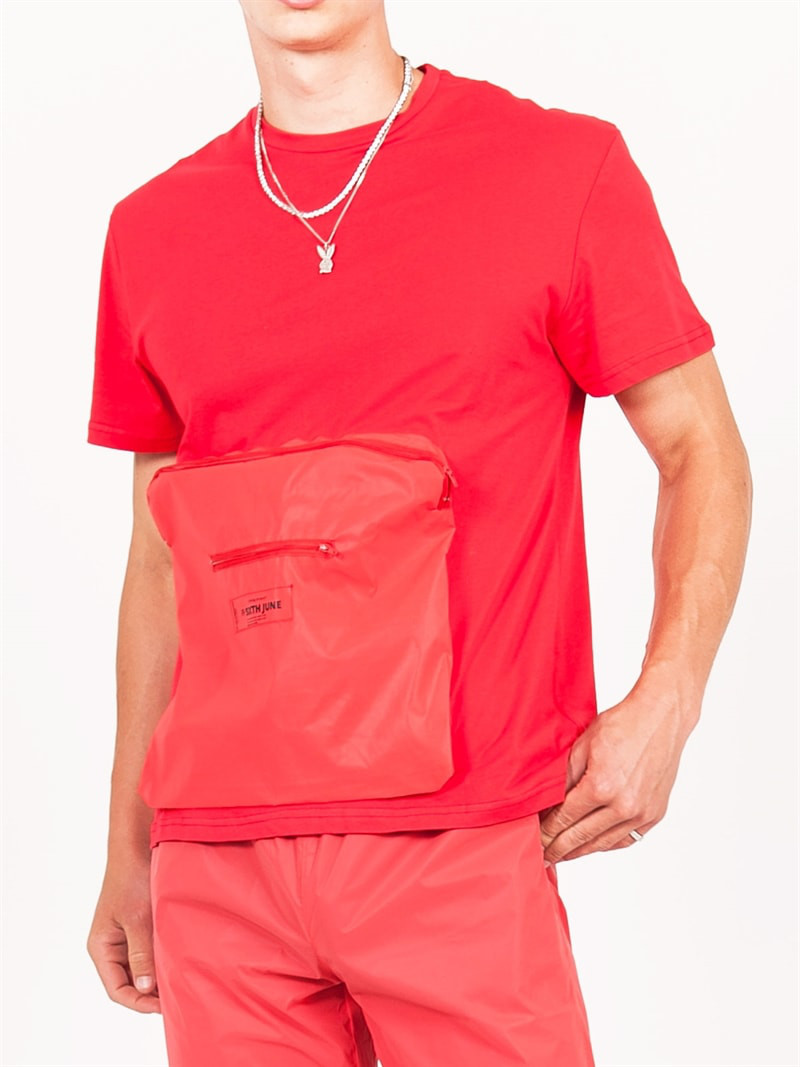 Reflective Pocket Tee Red