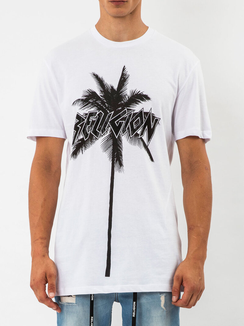 Palm Tee White
