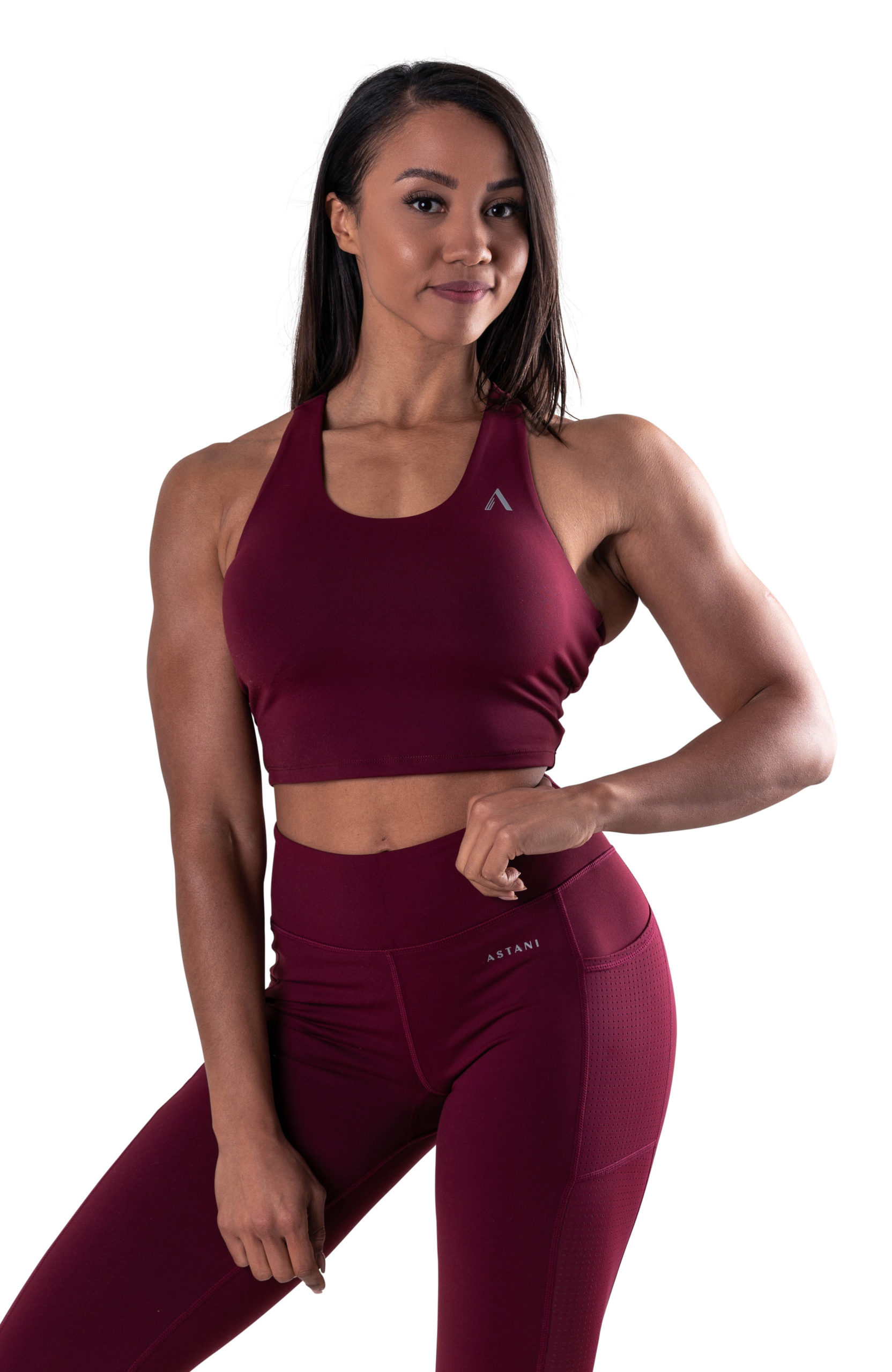 ELEGANCE Crop Top Burgundy - XS