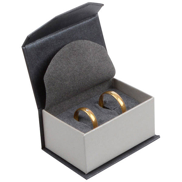 Smyckesask  Milano -Pearl Antracit -Silver -till Förlovningsringar