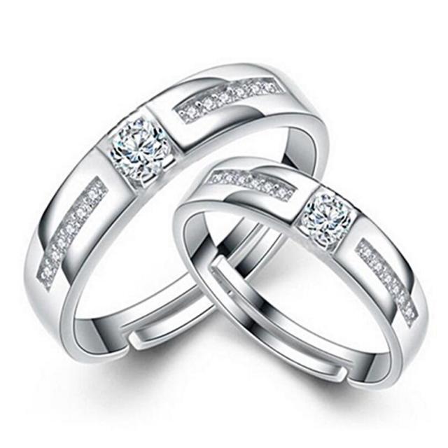 Parringar med Cubic Zirconia och i Platinumplätering