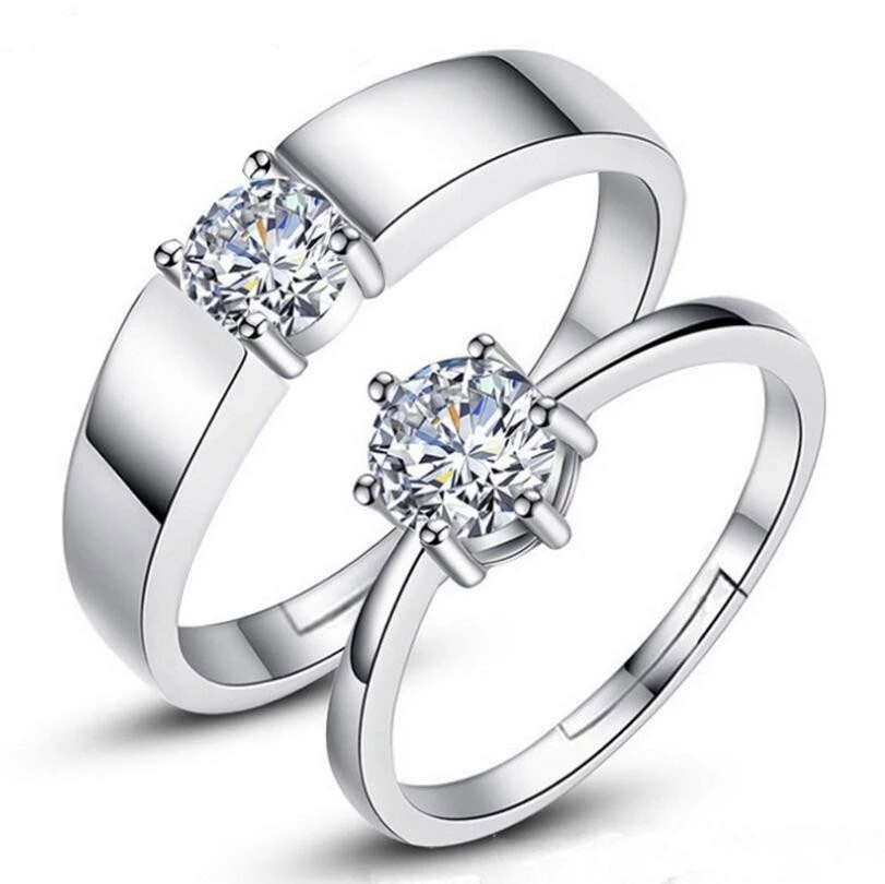 Parringar med Cubic Zirconia och i Platinumplätering