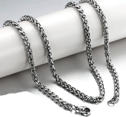 Kungslänk i rostfritt stål 3 mm resp 4 mm -längd 40, 45, 50, 55 resp 60 cm