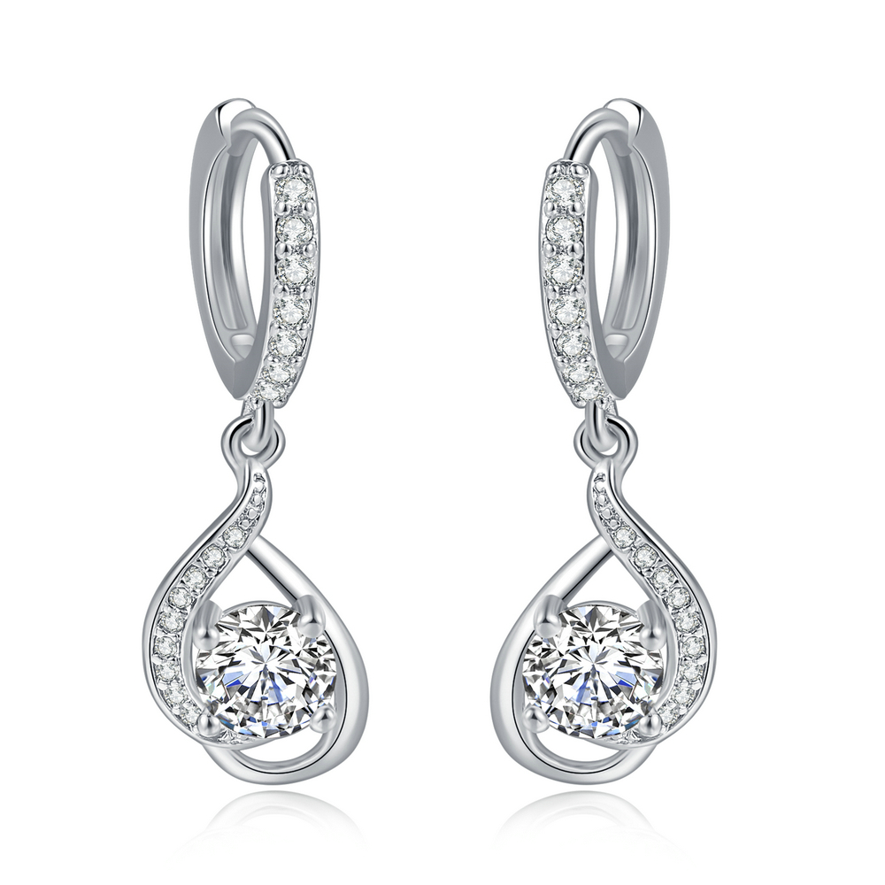 Örhängen med Austrian Crystals och i Platinumplätering