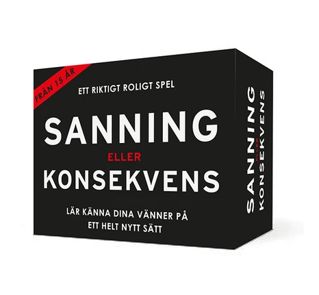 Sanning eller Konsekvens -Spel i liten bekväm ask