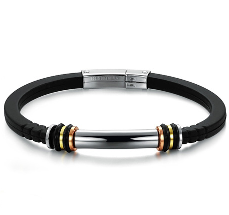Armband i rostfritt stål och Silikon