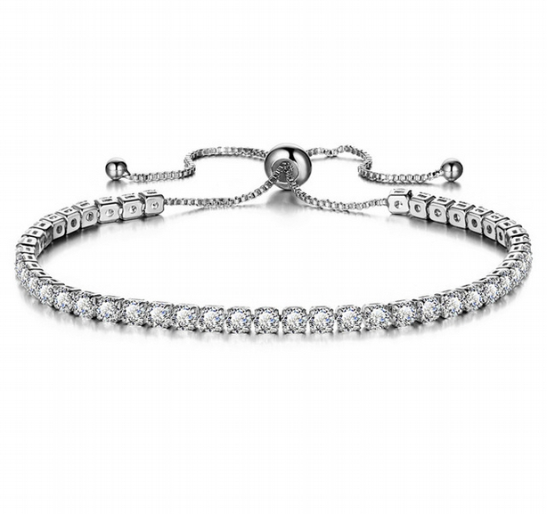 Armband med Cubic Zirconia och i 925 Sterling Silverplätering