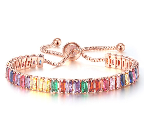 Armband med Cubic Zirconia och i 18K RoséGuldplätering