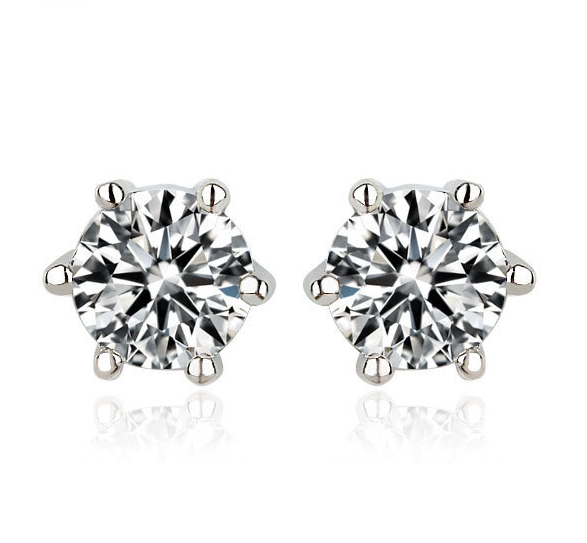 Örhängen med stenar i Cubic Zirconia och 925 Sterling Silverplätering