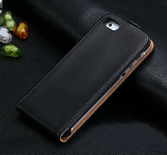 Flipfodral i läder till iphone 5/5S, 6, 6 Plus, 7 och 7 Plus