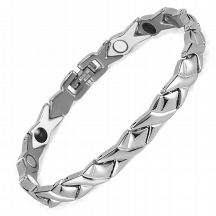 Magnetarmband i rostfritt stål med 925 Sterling Silverplätering