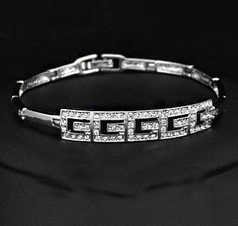 Armband med Stellux Austrian Crystals och platinumplätering