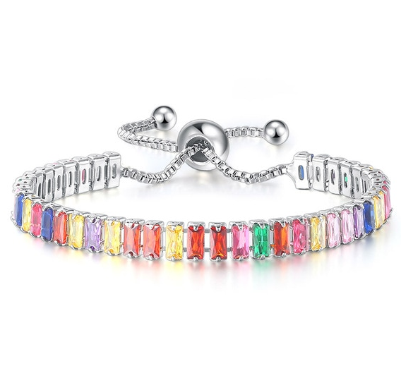 Armband med Cubic Zirconia och i 925 Sterling Silverplätering