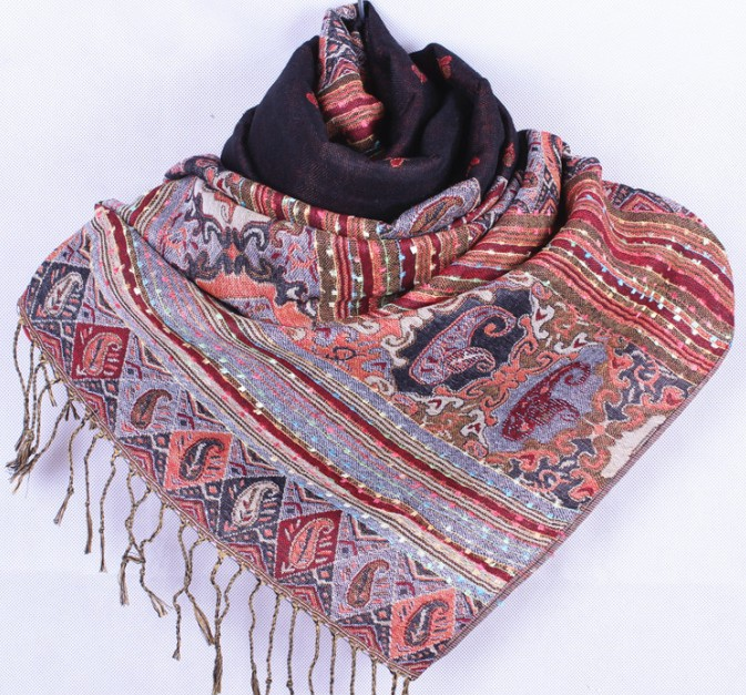 Pashmina Scarf   -Svart