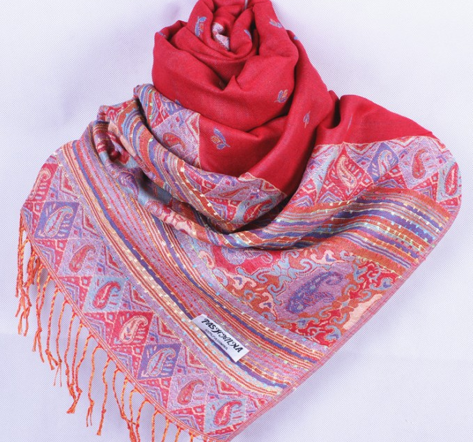 Pashmina Scarf   -Röd