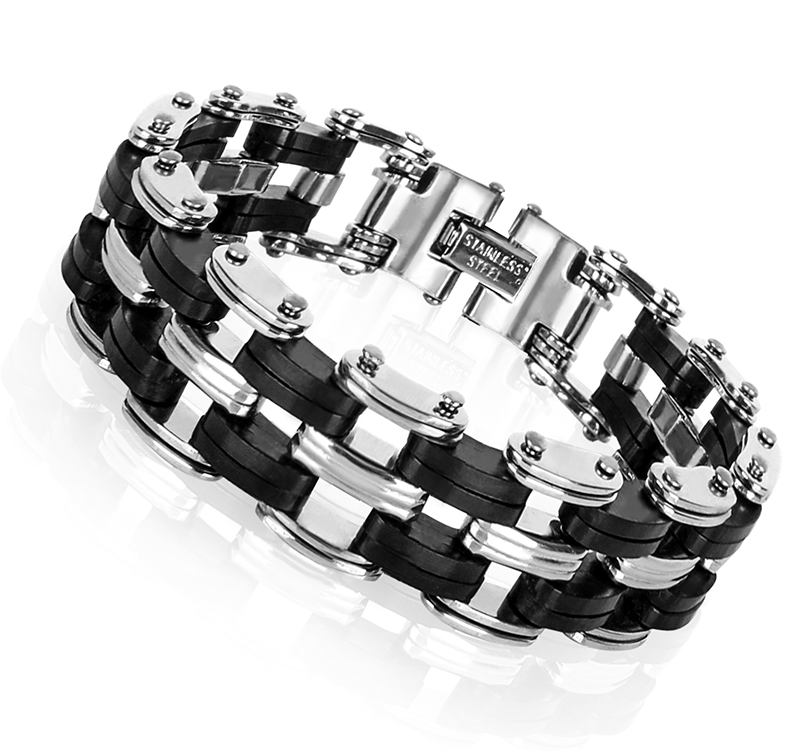 Armband i rostfritt stål och Silikon
