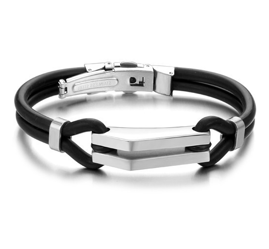 Armband i rostfritt stål och Silikon