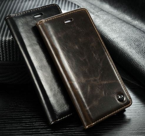 Plånboksfodral till iphone 5/5S, 6, 6 Plus, 7, 7 Plus, 8, 8 Plus,  X, XR, XS och XS Max med magnetlås