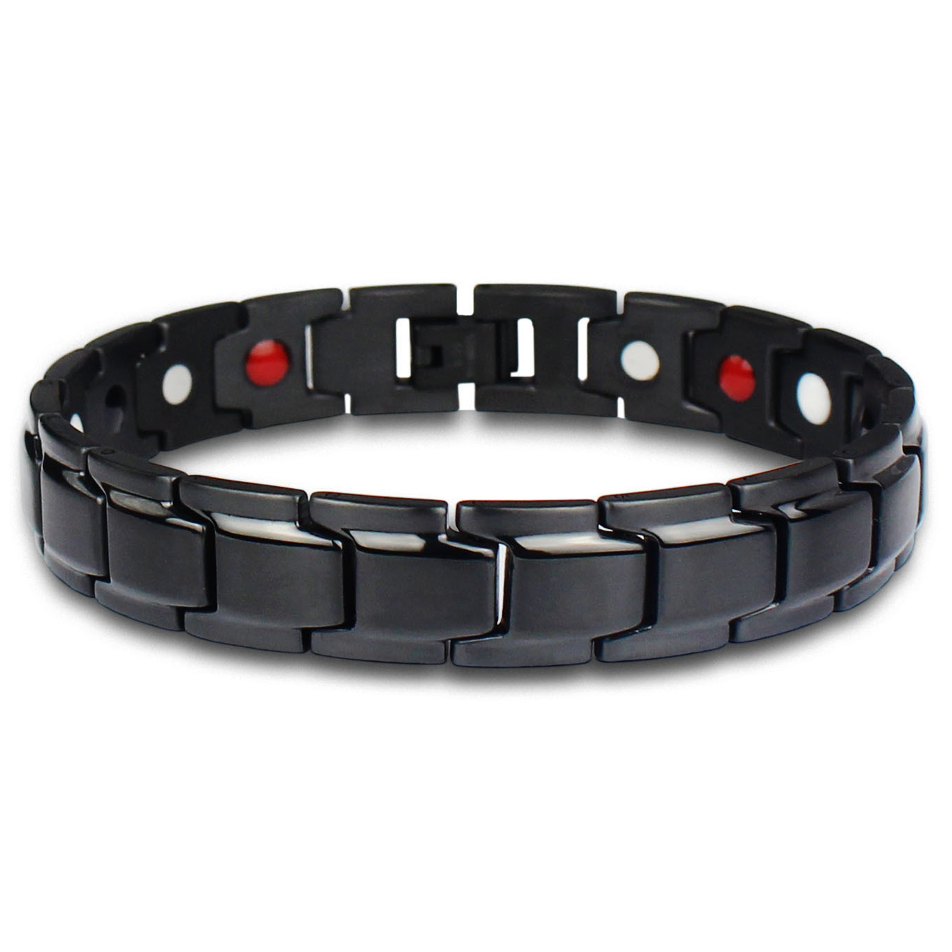 Magnetarmband i rostfritt stål  -Svart