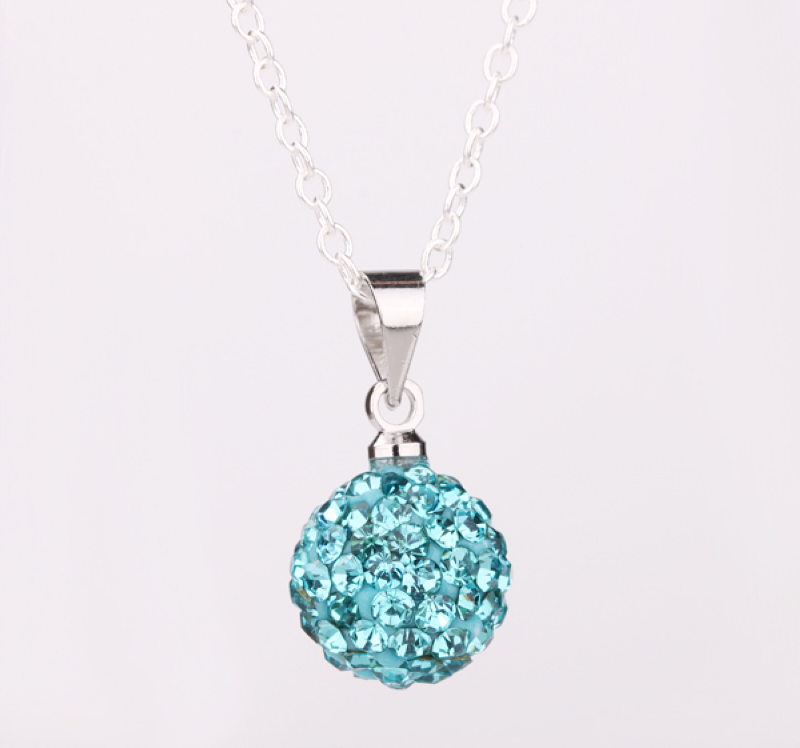 Shamballainspirerat Halsband -Turkosa kristaller