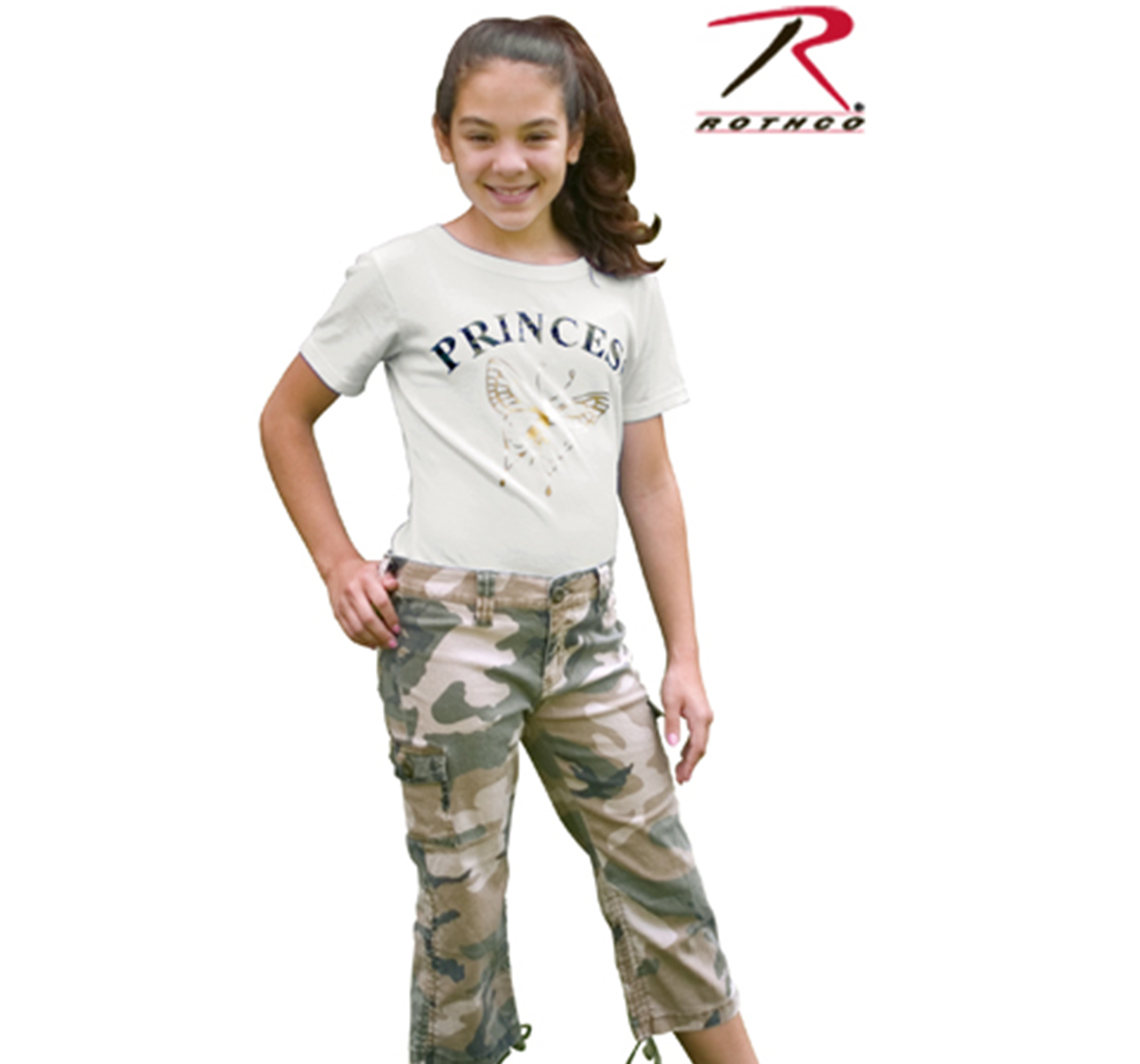 Girls Capris -Camo Vintage