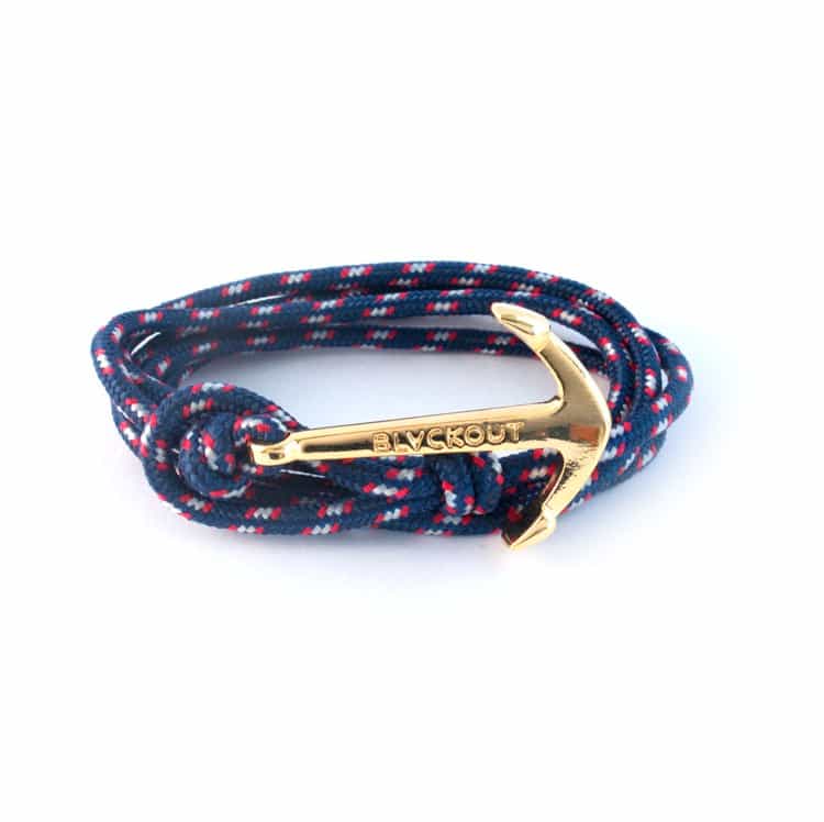 BLVACKOUT -Anchor Bracelet London -Blå/Guld