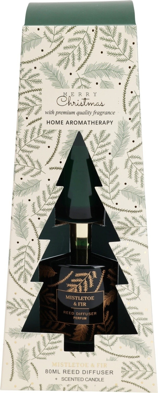 Aromaset Doftpinnar/Rumsdoft Doftljus Mistletoe Fir 80 ml