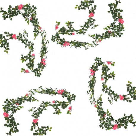 Ros girlanger rosa 4-pack