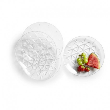 Picknick tallrik 4 pack transparent