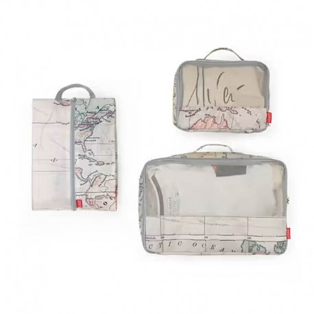 Set med tre innerväskor för resväska legami travel organizer