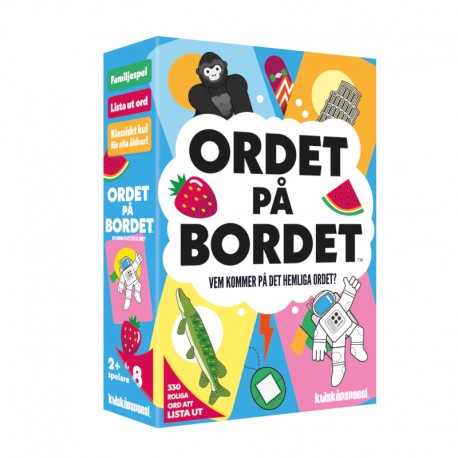 Familjespel ordet på bordet från kylskåpspoesi