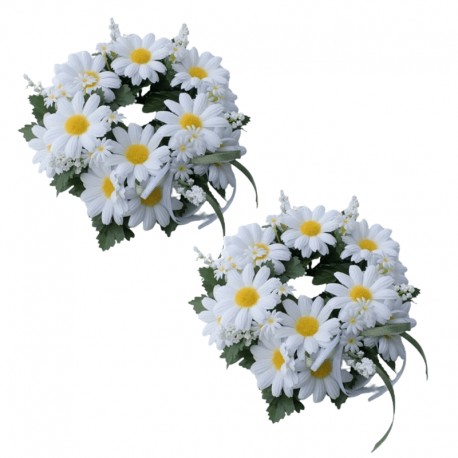 Ljusmanschetter 2-pack prästkrage för blockljus innermått 7.8 cm och yttermått 20 cm