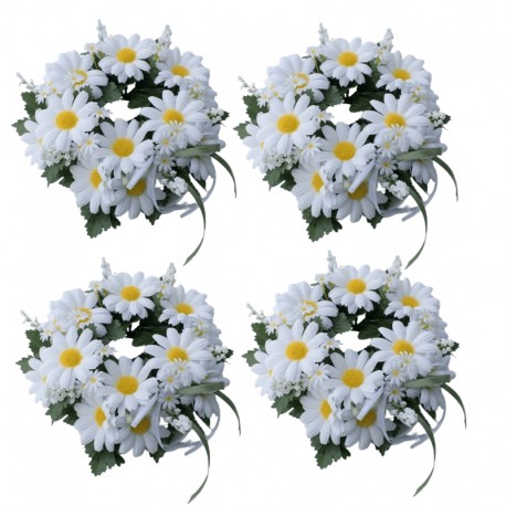 Ljusmanschetter 4-pack prästkrage för blockljus innermått 7.8 cm och yttermått 20 cm