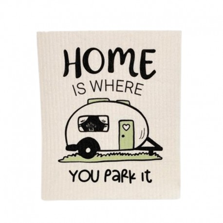 Disktrasa home is where you park it husvagn