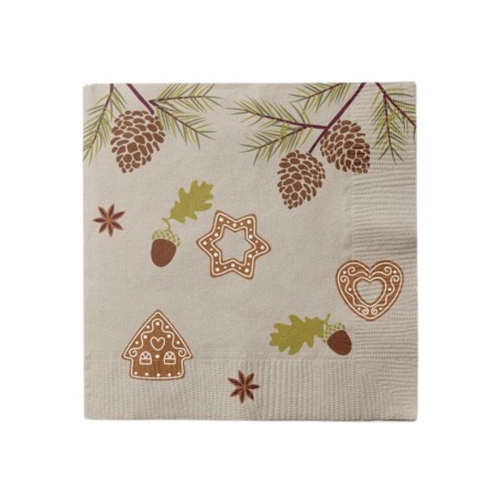 Julservetter 20-pack.tallkottar 33x33 cm