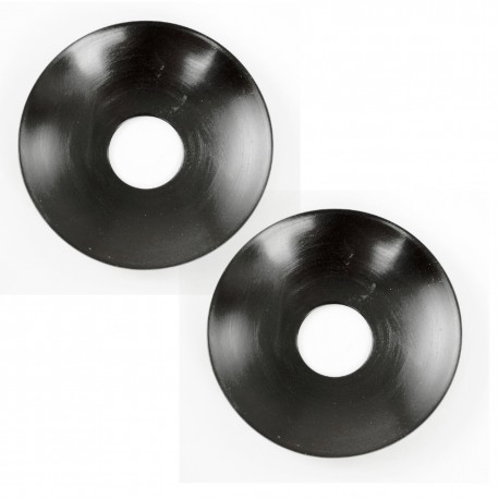 Ljusmanschetter 2-pack i svart metall för kronljus, innermått 2.4 cm och yttermått 8.5 cm